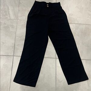 Elegant Black Wide-Leg Women's Trousers